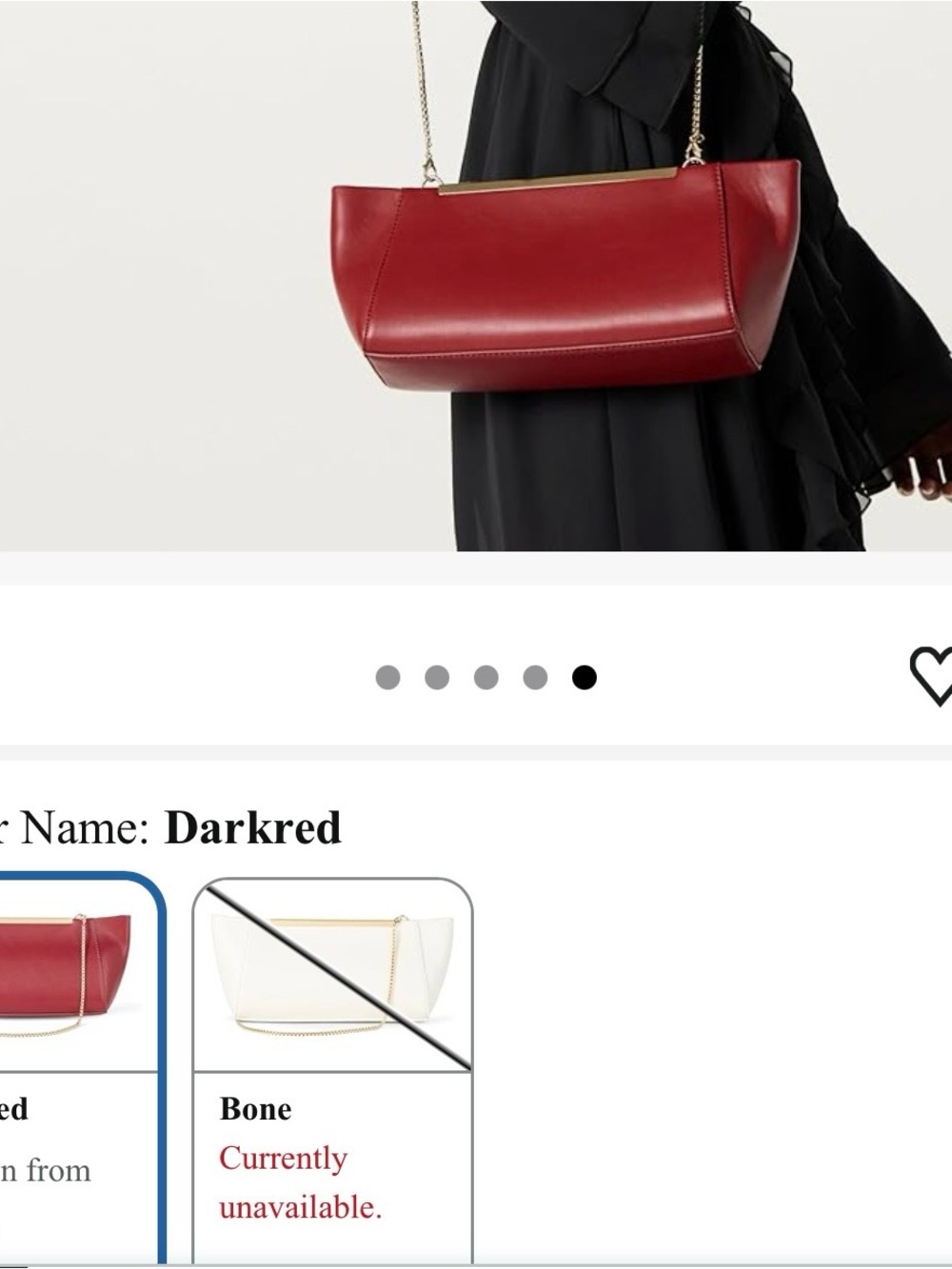 Clutch The drop purse New Dark red